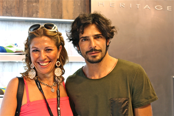 Cristina Lodi e Marco Bocci da Diadora a Pitti Uomo 2013