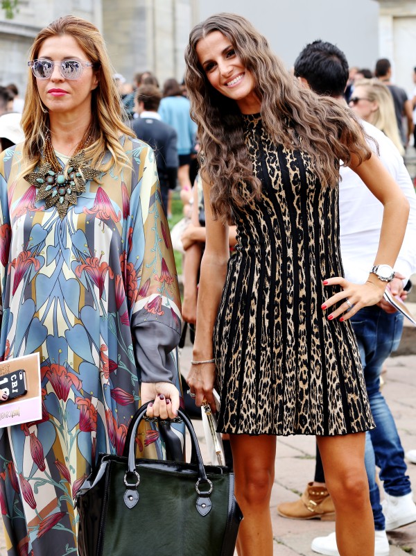 Cristina Lodi e Cristina De Pin, 2 fashion sisters, sfilata just cavalli
